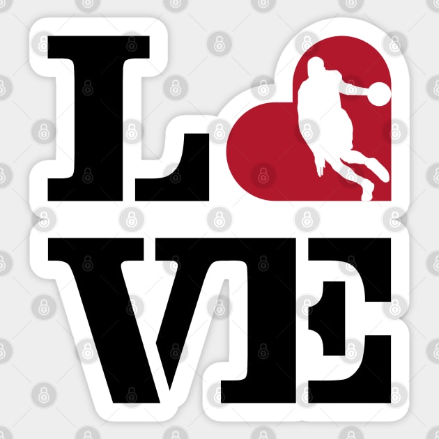Love Basketball | I love Basketball Sticker by Daily Design